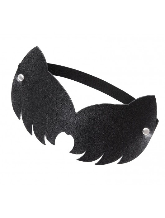 Черная закрытая кожаная маска с ушками кошки - Pecado - купить с доставкой в Люберцах