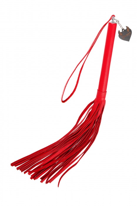 Красная кожаная плеть с петлёй - 50 см. - Pecado - купить с доставкой в Люберцах
