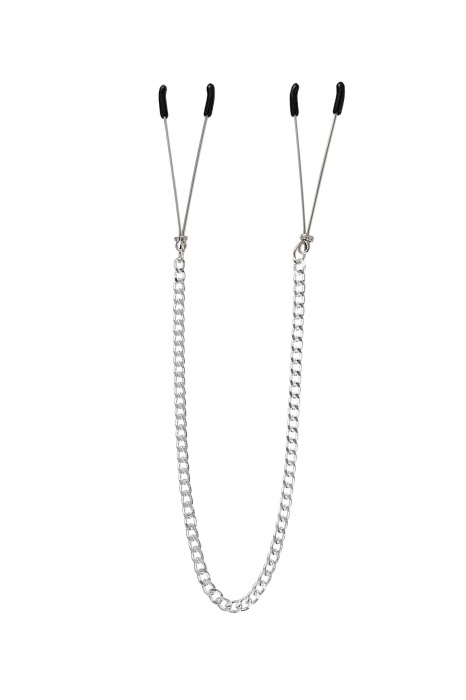 Зажимы на соски «Вилки» на цепочке - Pecado - купить с доставкой в Люберцах