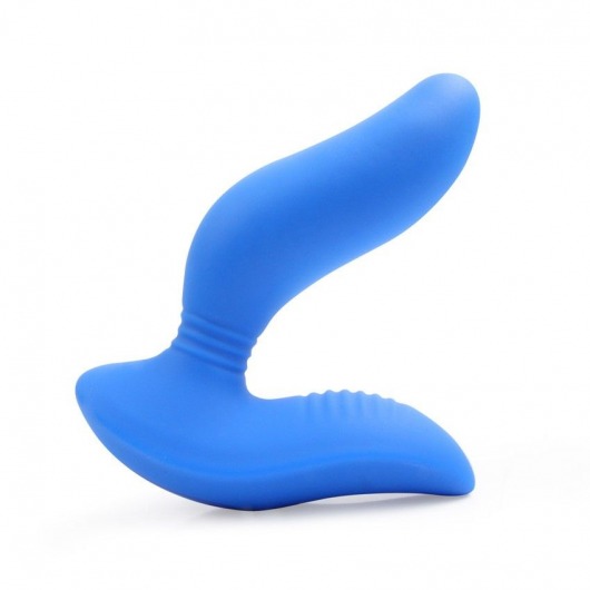 Синий вибромассажер простаты 3,5’’ Curve P-spot Massager - 12 см. - Erokay - в Люберцах купить с доставкой