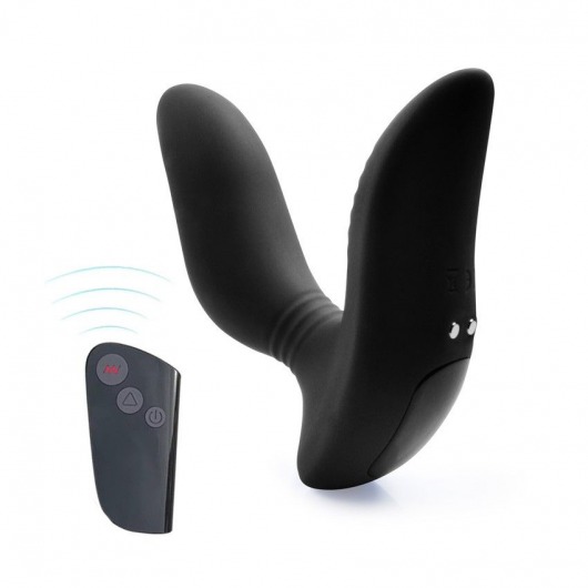 Черный вибромассажер простаты 3,5’’ Remote Control Curve P-spot Massager - 12 см. - Erokay - в Люберцах купить с доставкой