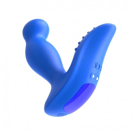 Синий вибромассажер простаты 3,5’’ Remote Control P-spot Massager - 12,5 см. - Erokay - в Люберцах купить с доставкой