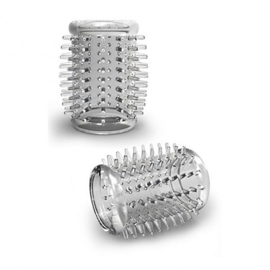 Прозрачная насадка с шипами STAY HARD COCK SLEEVE 01 CLEAR - Blush Novelties - в Люберцах купить с доставкой