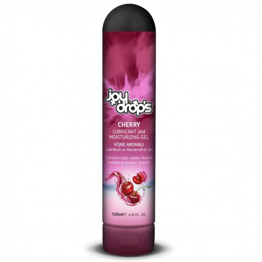 Смазка на водной основе Cherry с ароматом вишни -  125 мл. - JoyDrops - купить с доставкой в Люберцах
