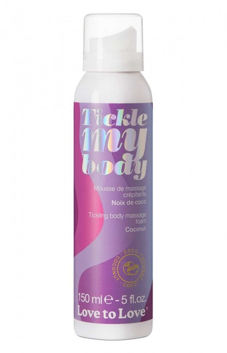 Массажная хрустящая пенка Tickle My Body Coconut с ароматом кокоса - 150 мл. - Love to Love - купить с доставкой в Люберцах
