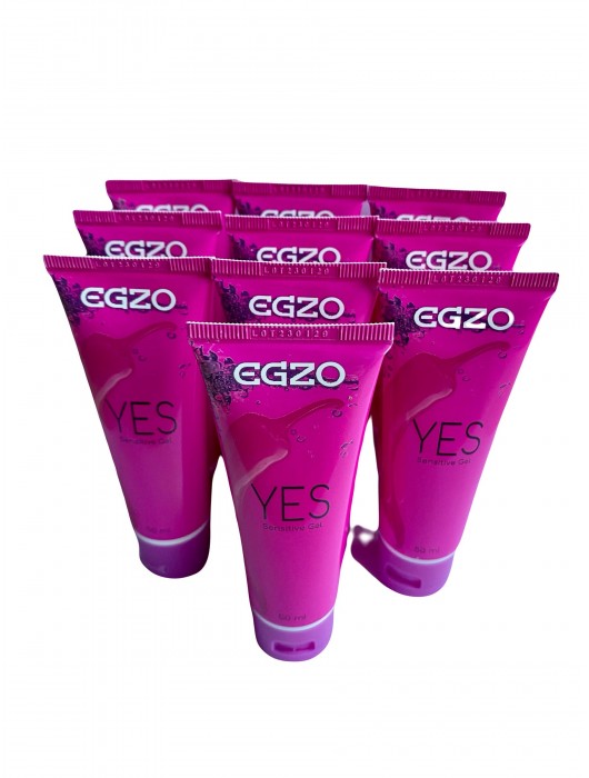 Набор из 10 согревающих лубрикантов на водной основе Egzo Yes (по 50 мл.) - EGZO - купить с доставкой в Люберцах