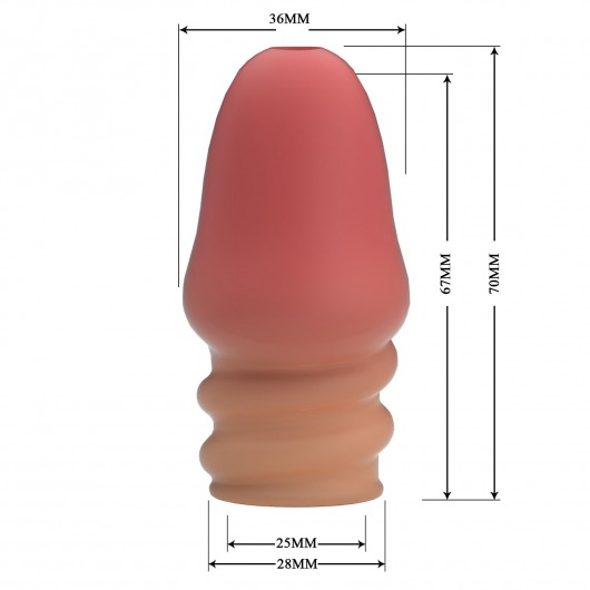 Телесная насадка на пенис Jeremy - 7 см. - Baile - в Люберцах купить с доставкой