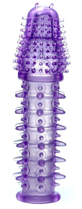 Фиолетовая закрытая насадка на пенис - 13,5 см. - Boys of Toys - в Люберцах купить с доставкой