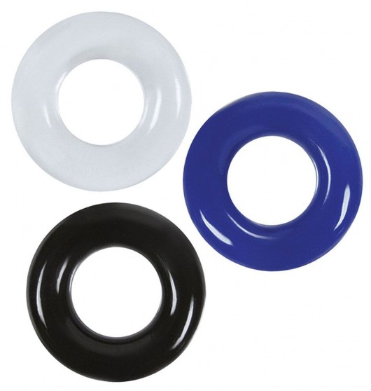 Набор из 3 эрекционных колец без рельефа - Boys of Toys - в Люберцах купить с доставкой