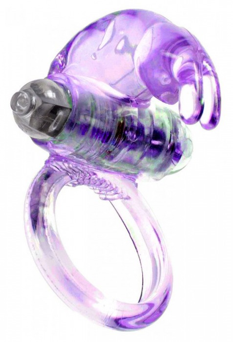 Сиреневое эрекционное виброкольцо с клиторальным зайчиком - Boys of Toys - в Люберцах купить с доставкой