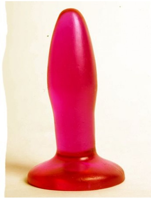 Розовая анальная пробка с широким основанием - 10 см. - 4sexdreaM