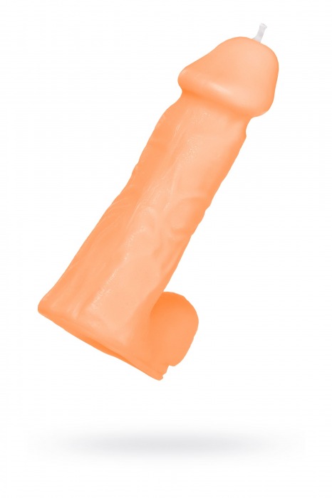 Оранжевая сувенирная свеча «Пенис» - Pecado - купить с доставкой в Люберцах