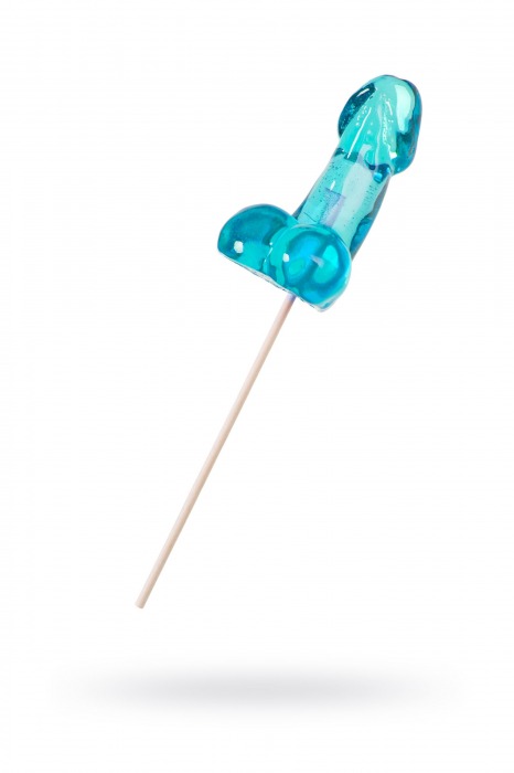 Голубой леденец в форме члена со вкусом блю кюрасао - 80 гр. - Sosuчki - купить с доставкой в Люберцах