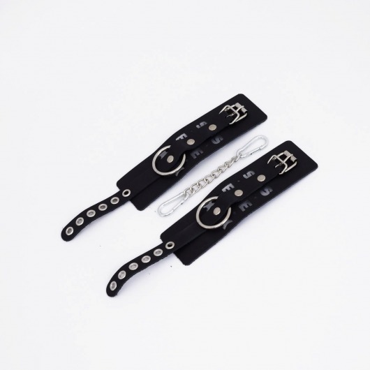 Черные кожаные наручники Sex - Crazy Handmade - купить с доставкой в Люберцах