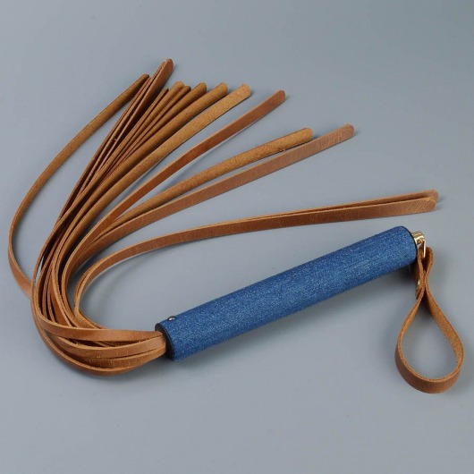 Плеть с джинсовой ручкой «Дикий Запад» - 60 см. - Sitabella - купить с доставкой в Люберцах