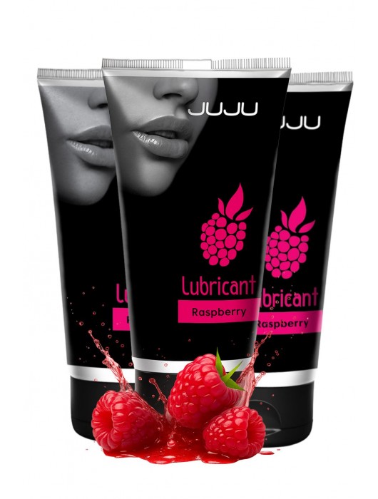 Набор из 3 съедобных лубрикантов JUJU со вкусом малины - JuJu - купить с доставкой в Люберцах