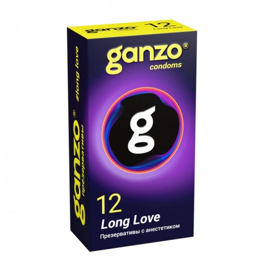 Презервативы с анестетиком для продления удовольствия Ganzo Long Love - 12 шт. - Ganzo - купить с доставкой в Люберцах