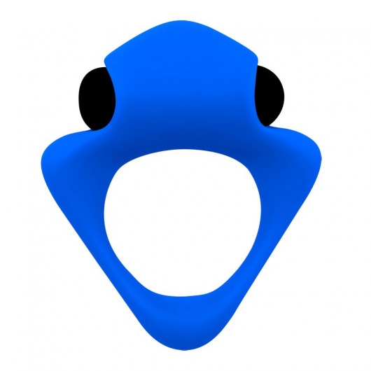 Синее эрекционное кольцо Wooomy Tribeс с вибрацией - Adrien Lastic - в Люберцах купить с доставкой