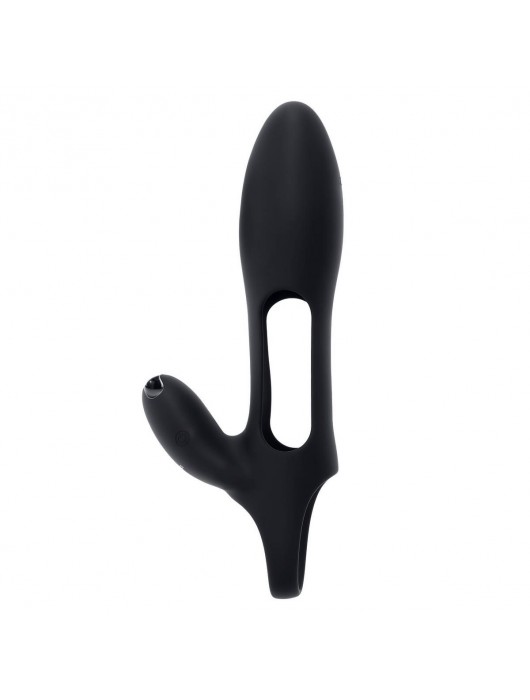 Черная насадка на пенис с вибрацией Nautilus - Zero Tolerance - в Люберцах купить с доставкой