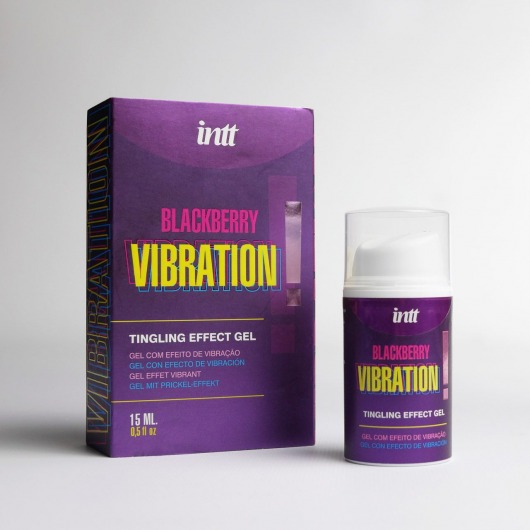 Стимулирующий гель с эффектом вибрации Blackberry Vibration - 15 мл. - INTT - купить с доставкой в Люберцах