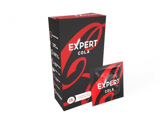 Презервативы с ароматом колы Expert Cola - 15 шт. - Expert - купить с доставкой в Люберцах