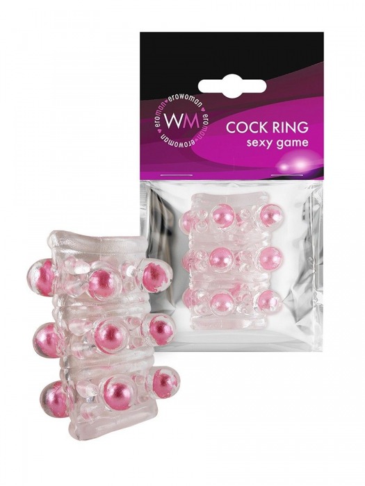 Прозрачная сквозная насадка на пенис с цветными шариками - Erowoman-Eroman - в Люберцах купить с доставкой