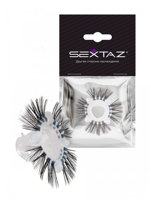 Эластичное эрекционное кольцо с черными «ресничками» - Sextaz - в Люберцах купить с доставкой
