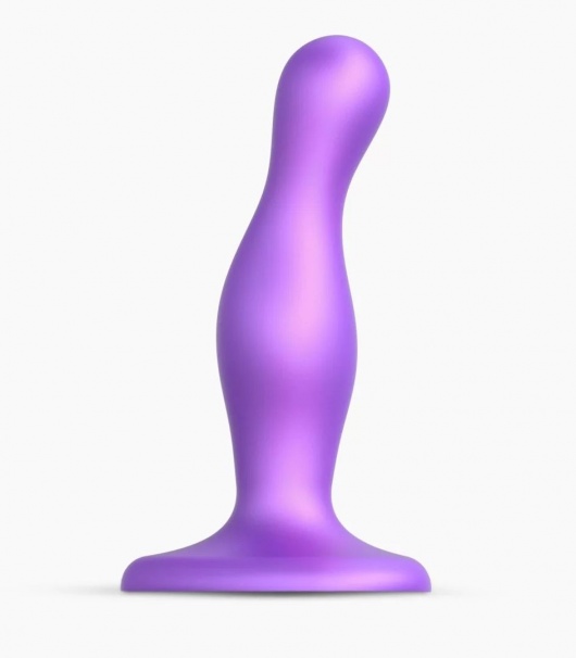 Фиолетовая насадка Strap-On-Me Dildo Plug Curvy size S - Strap-on-me - купить с доставкой в Люберцах