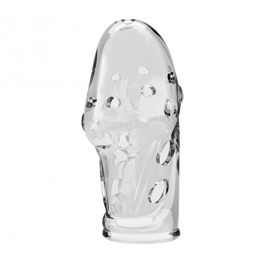 Прозрачная насадка на пенис Booker - 8 см. - Baile - в Люберцах купить с доставкой