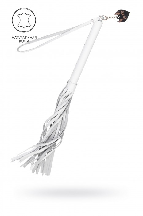 Белая кожаная плеть - 50 см. - Pecado - купить с доставкой в Люберцах