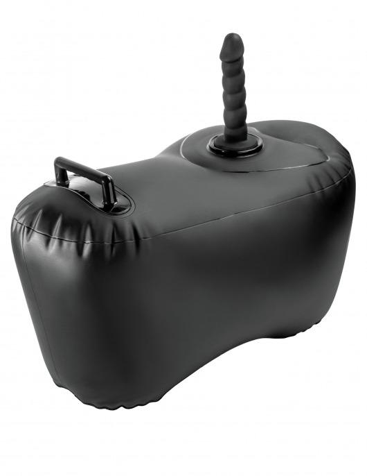 Черное надувное кресло с платформой для фиксации дилдо Body Dock Inflatable Love Seat - Pipedream - купить с доставкой в Люберцах