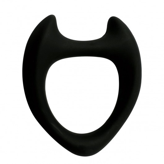 Черное эрекционное кольцо с рожками Wooomy Toro M - Adrien Lastic - в Люберцах купить с доставкой