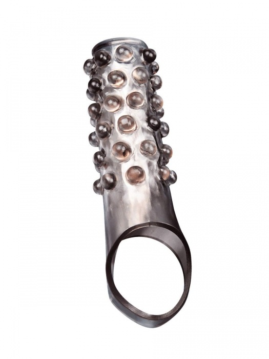 Дымчатая насадка на пенис с выпуклостями - 11 см. - Sex Expert - в Люберцах купить с доставкой