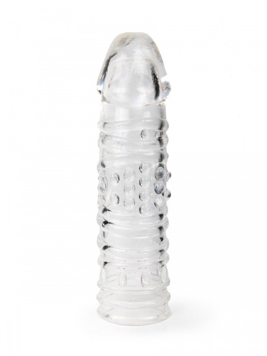 Прозрачная закрытая насадка на пенис - 17 см. - Sex Expert - в Люберцах купить с доставкой