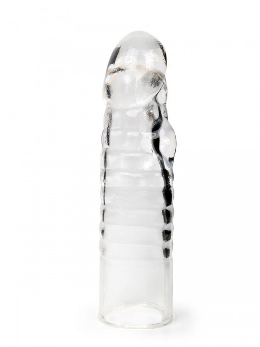 Прозрачная закрытая насадка на член - 15 см. - Sex Expert - в Люберцах купить с доставкой