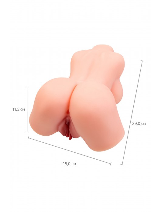 Реалистичный мастурбатор в форме женского тела с 2 любовными входами - No Name - в Люберцах купить с доставкой