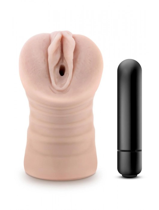 Телесный мастурбатор-вагина Ayumi с вибрацией - Blush Novelties - в Люберцах купить с доставкой