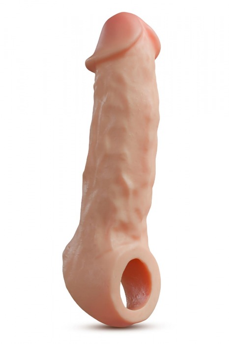 Телесная насадка-удлинитель Intrepid 9.25 Inch Realistic Penis Extender Sleeve - 23,5 см. - Blush Novelties - в Люберцах купить с доставкой