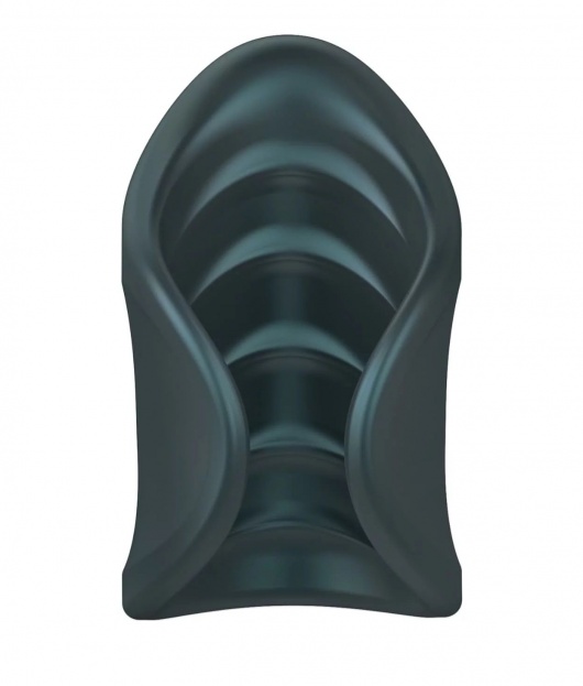 Серый сквозной мастурбатор с вибрацией Manwan Starter - Manwan - в Люберцах купить с доставкой