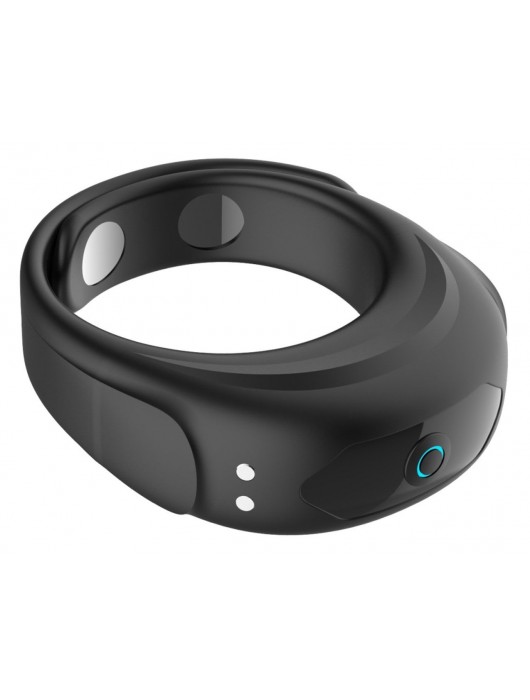 Черное эрекционное виброкольцо на ремешках - Boys of Toys - в Люберцах купить с доставкой