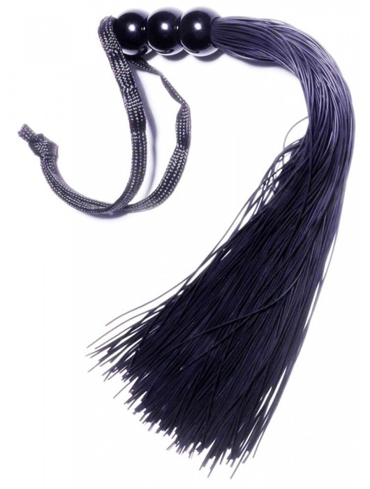 Черная силиконовая плетка - 25,4 см. - Boys of Toys - купить с доставкой в Люберцах