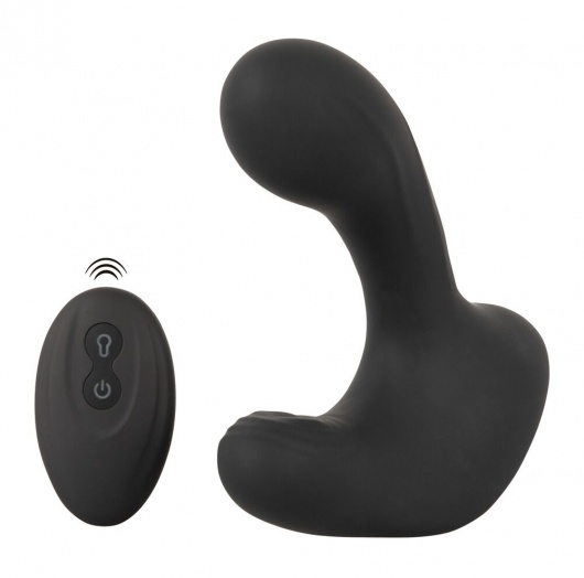 Черная анальная вибропробка с функцией расширения RC Butt Plug with 3 functions - Orion - в Люберцах купить с доставкой