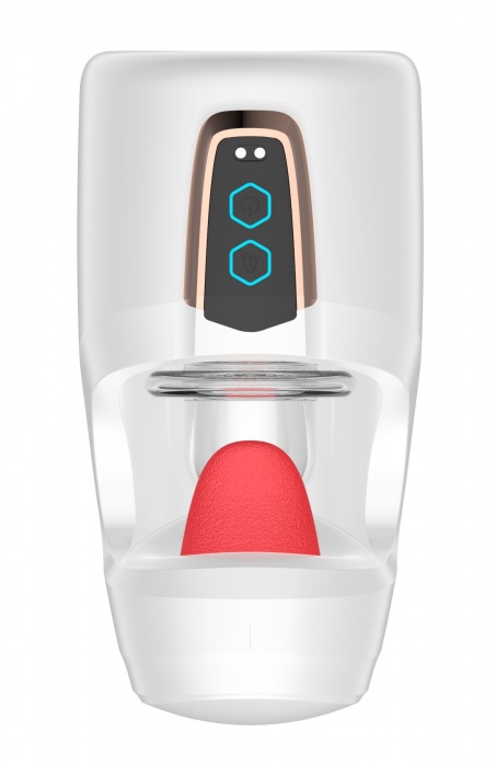 Белый мастурбатор с язычком и возвратно-поступательными движениями - Secwell - в Люберцах купить с доставкой