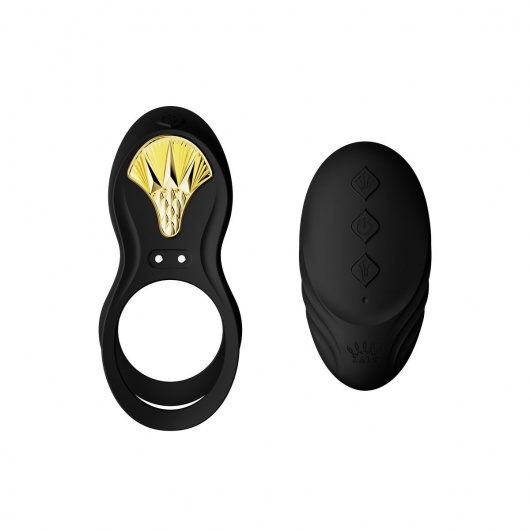 Черное эрекционное виброкольцо Bayek с пультом ДУ - Zalo - в Люберцах купить с доставкой
