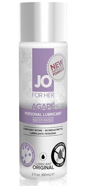 Лубрикант на водной основе для женщин JO AGAPE LUBRICANT ORIGINAL - 60 мл. - System JO - купить с доставкой в Люберцах
