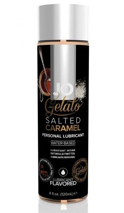 Лубрикант с ароматом солёной карамели JO GELATO SALTED CARAMEL - 120 мл. - System JO - купить с доставкой в Люберцах