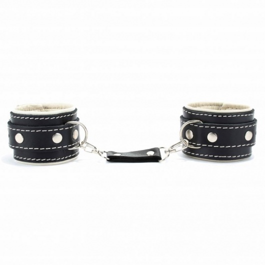 Оковы на ноги со светлым подкладом - БДСМ Арсенал - купить с доставкой в Люберцах