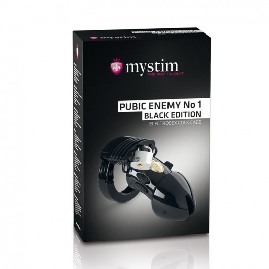 Пояс верности с электростимуляцией Mystim Pubic Enemy No1 Black Edition - MyStim - купить с доставкой в Люберцах