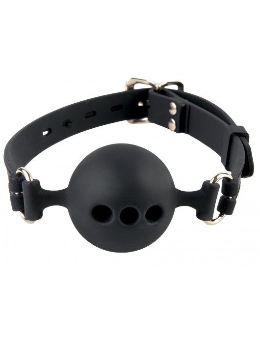 Силиконовый кляп-шар с отверстиями для дыхания Silicone Breathable Ball Gag Small - Pipedream - купить с доставкой в Люберцах
