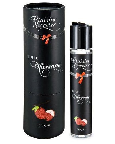 Массажное масло с ароматом личи Huile de Massage Gourmande Litchi - 59 мл. - Plaisir Secret - купить с доставкой в Люберцах